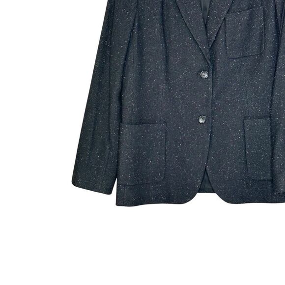 Talbots Collection Gray Black Speckled Wool Blazer | Size 14 - Picture 2 of 8